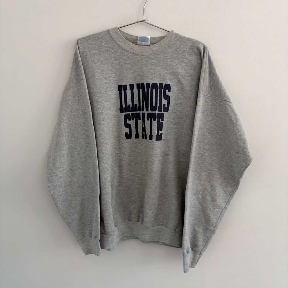 Hanes ComfortBlend Illinois State University Sweatshirt Gray XL